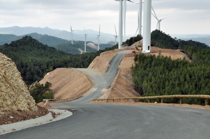 Parcs éoliens, Tarragona (Espagne)